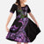 Purple New Zealand Kowhai And Piwakawaka Family Matching Mermaid Dress and Hawaiian Shirt Maori Ngaru Paua Shell