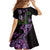 Purple New Zealand Kowhai And Piwakawaka Family Matching Mermaid Dress and Hawaiian Shirt Maori Ngaru Paua Shell