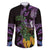 Purple New Zealand Kowhai And Piwakawaka Family Matching Mermaid Dress and Hawaiian Shirt Maori Ngaru Paua Shell