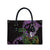 Purple New Zealand Kowhai And Piwakawaka Leather Bag Maori Ngaru Paua Shell - Polynesian Pride