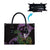 Purple New Zealand Kowhai And Piwakawaka Leather Bag Maori Ngaru Paua Shell - Polynesian Pride