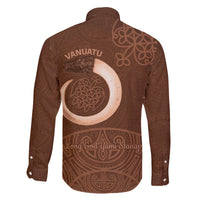Vanuatu Indipendens Dei Family Matching Long Sleeve Bodycon Dress and Hawaiian Shirt Yumi Sand Drawing Turtle Mix Lapita LT14 - Polynesian Pride