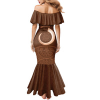Vanuatu Indipendens Dei Family Matching Mermaid Dress and Hawaiian Shirt Yumi Sand Drawing Turtle Mix Lapita LT14 - Polynesian Pride