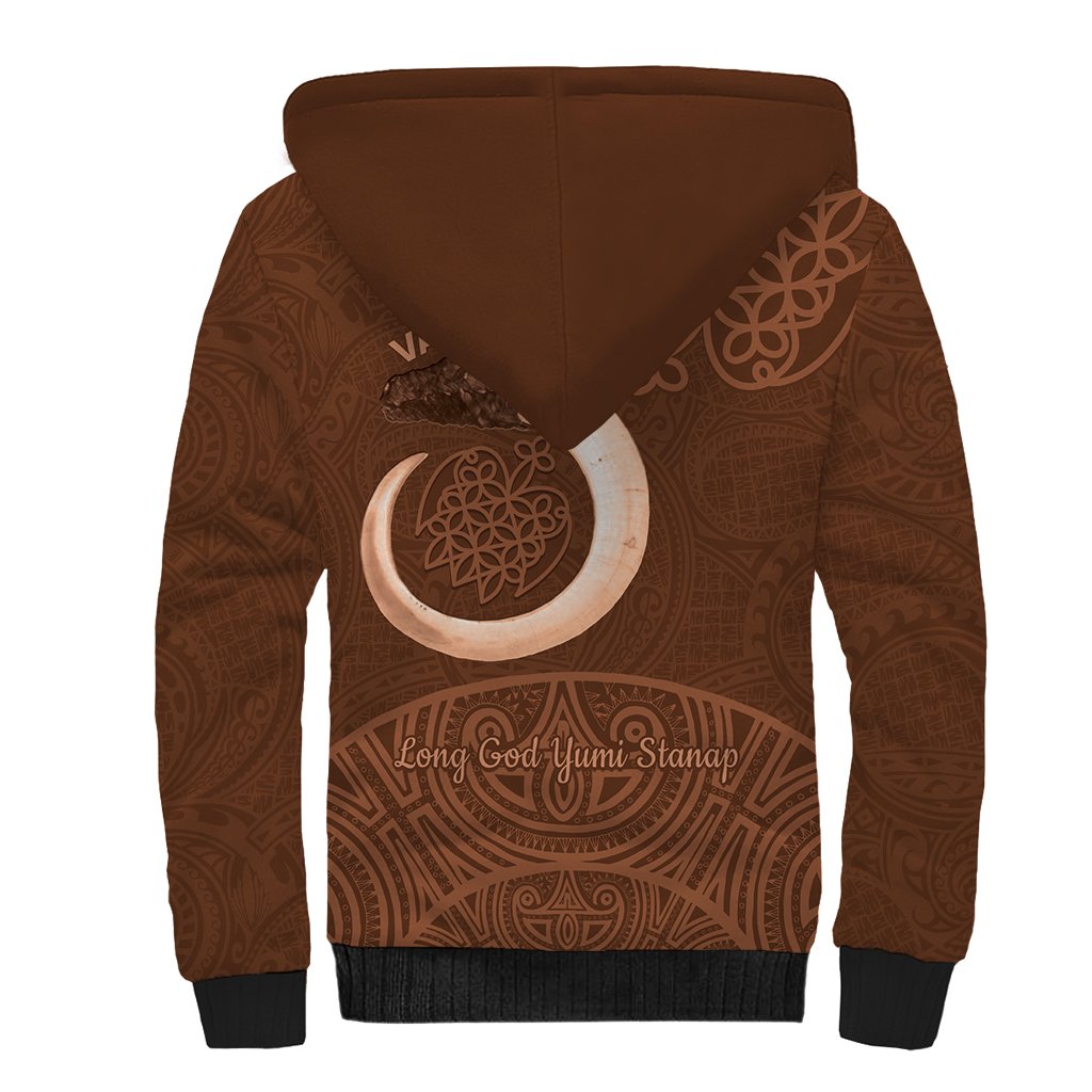 Vanuatu Indipendens Dei Sherpa Hoodie Yumi 44th Sand Drawing Turtle Mix Lapita