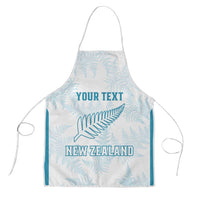 Custom New Zealand Silver Fern Football Apron Come On All White - Polynesian Pride