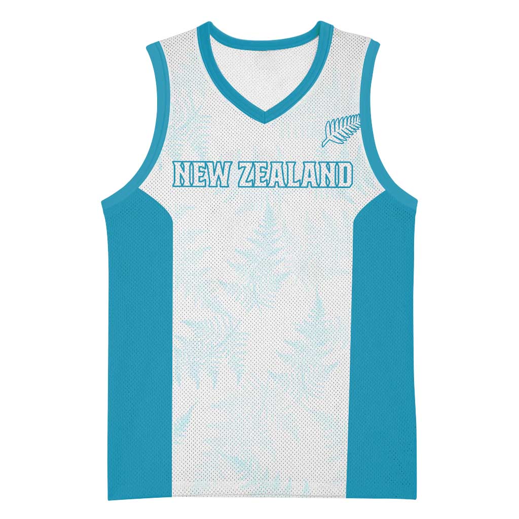 Custom New Zealand Silver Fern Football Basketball Jersey Come On All White - Polynesian Pride