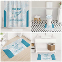 Custom New Zealand Silver Fern Football Bathroom Set Come On All White - Polynesian Pride