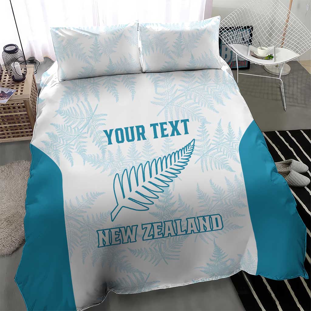 Custom New Zealand Silver Fern Football Bedding Set Come On All White