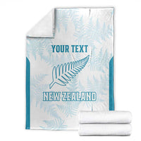 Custom New Zealand Silver Fern Football Blanket Come On All White