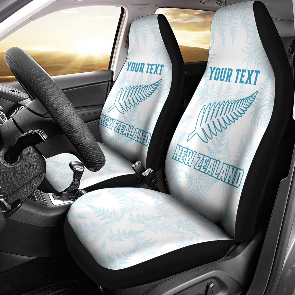 Custom New Zealand Silver Fern Football Car Seat Cover Come On All White