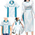 Custom New Zealand Silver Fern Football Family Matching Long Sleeve Bodycon Dress and Hawaiian Shirt Come On All White