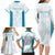 Custom New Zealand Silver Fern Football Family Matching Long Sleeve Bodycon Dress and Hawaiian Shirt Come On All White