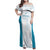 Custom New Zealand Silver Fern Football Family Matching Off Shoulder Maxi Dress and Hawaiian Shirt Come On All White