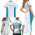 Custom New Zealand Silver Fern Football Family Matching Short Sleeve Bodycon Dress and Hawaiian Shirt Come On All White
