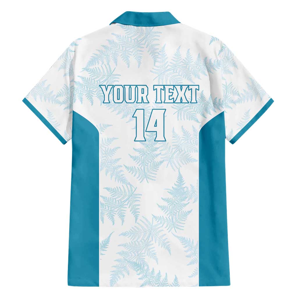 Custom New Zealand Silver Fern Football Family Matching Short Sleeve Bodycon Dress and Hawaiian Shirt Come On All White