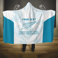 Custom New Zealand Silver Fern Football Hooded Blanket Come On All White
