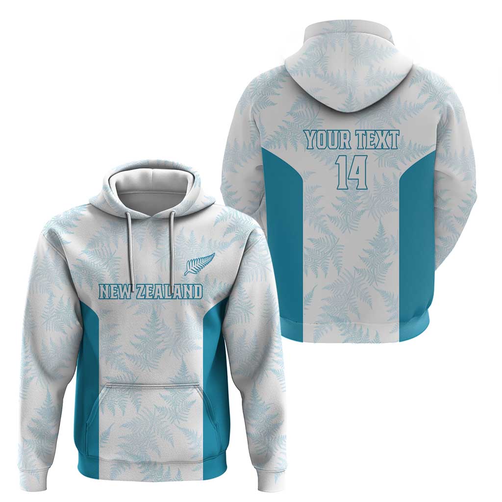 Custom New Zealand Silver Fern Football Hoodie Come On All White