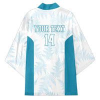 Custom New Zealand Silver Fern Football Kimono Come On All White - Polynesian Pride