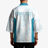 Custom New Zealand Silver Fern Football Kimono Come On All White - Polynesian Pride