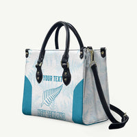 Custom New Zealand Silver Fern Football Leather Bag Come On All White - Polynesian Pride