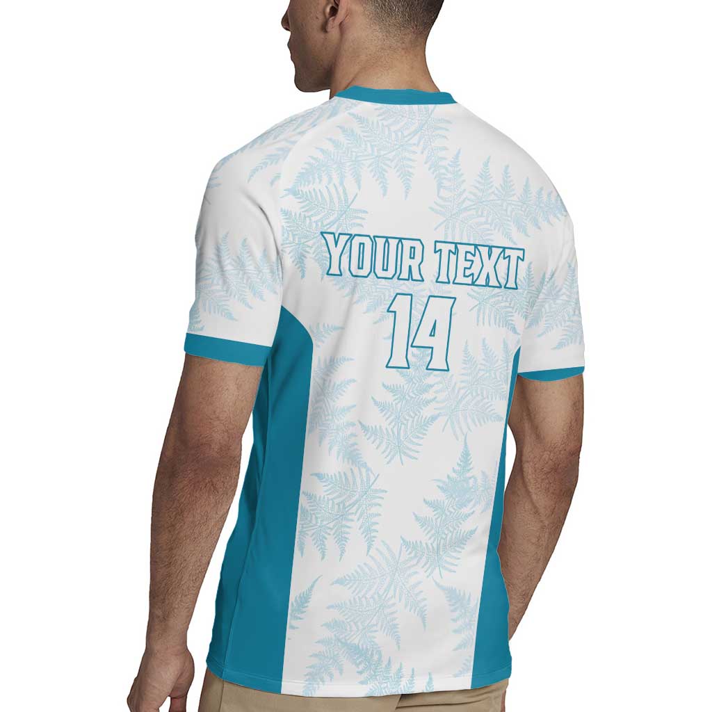 Custom New Zealand Silver Fern Football Rugby Jersey Come On All White