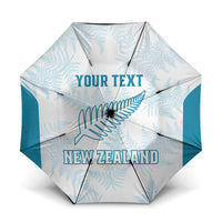 Custom New Zealand Silver Fern Football Umbrella Come On All White - Polynesian Pride