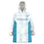 Custom New Zealand Silver Fern Football Wearable Blanket Hoodie Come On All White