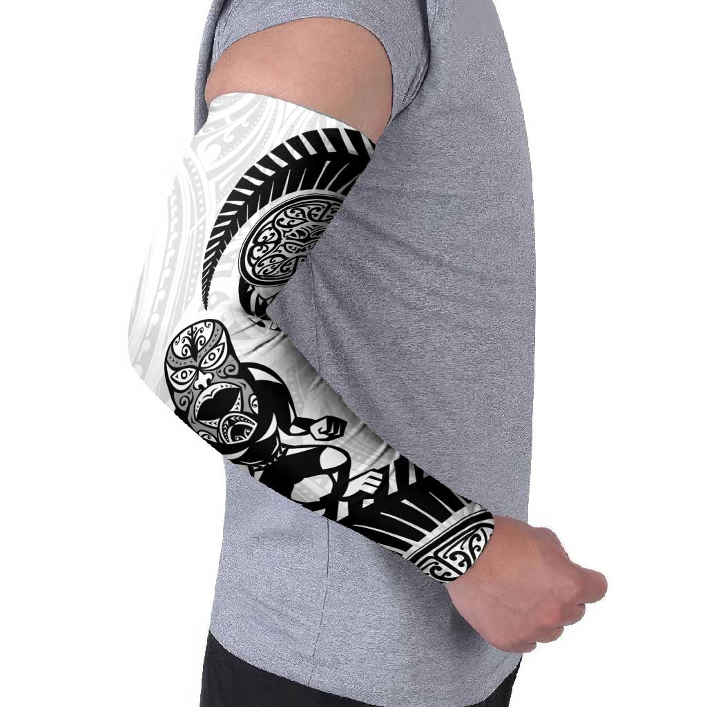 Custom Aotearoa Football Arm Sleeves NZ Maori Tiki Go Champions - Polynesian Pride