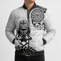 Custom Aotearoa Football Bomber Puffer Jacket NZ Maori Tiki Go Champions LT14 - Polynesian Pride