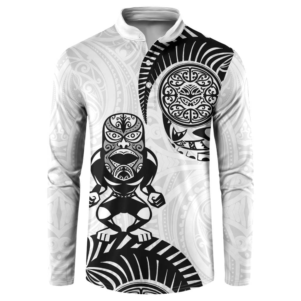 Custom Aotearoa Football Button Sweatshirt NZ Maori Tiki Go Champions