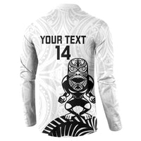 Custom Aotearoa Football Button Sweatshirt NZ Maori Tiki Go Champions