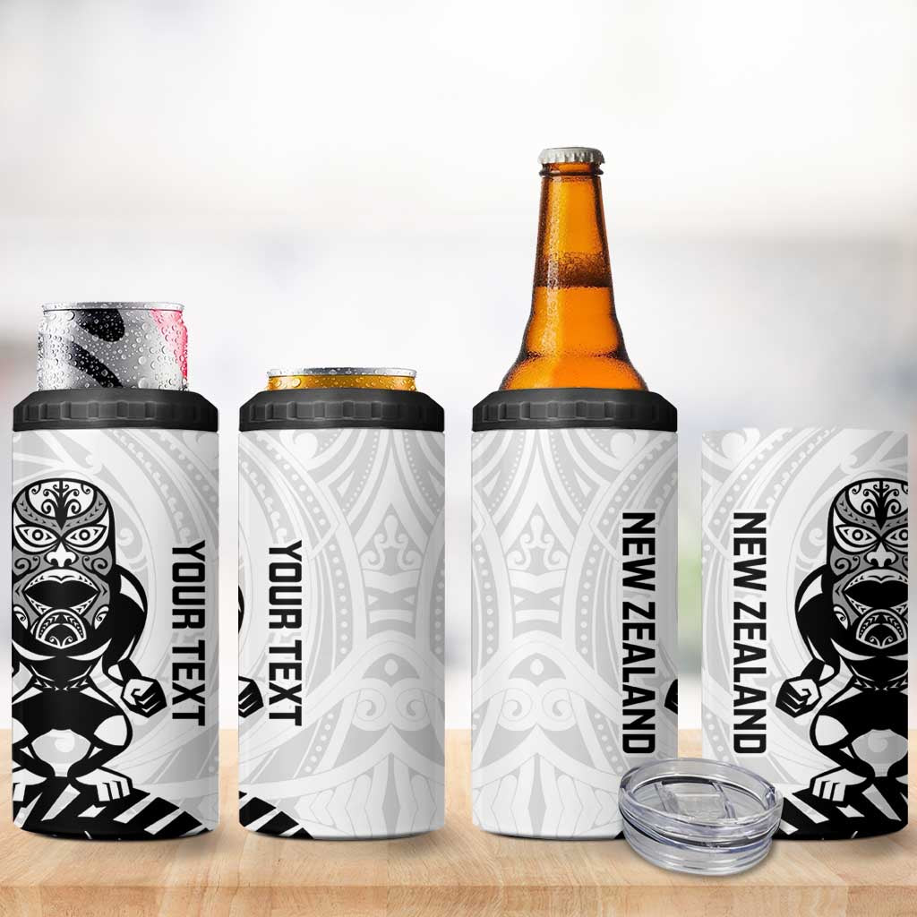 Custom Aotearoa Football 4 in 1 Can Cooler Tumbler NZ Maori Tiki Go Champions