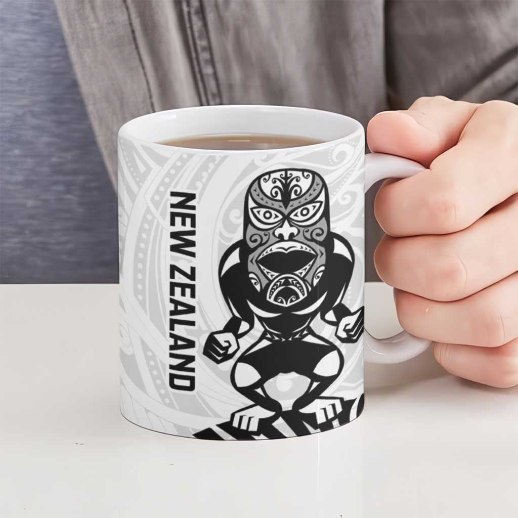 Custom Aotearoa Football Ceramic Mug NZ Maori Tiki Go Champions - Polynesian Pride