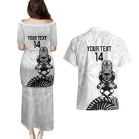 Custom Aotearoa Football Couples Matching Puletasi and Hawaiian Shirt NZ Maori Tiki Go Champions