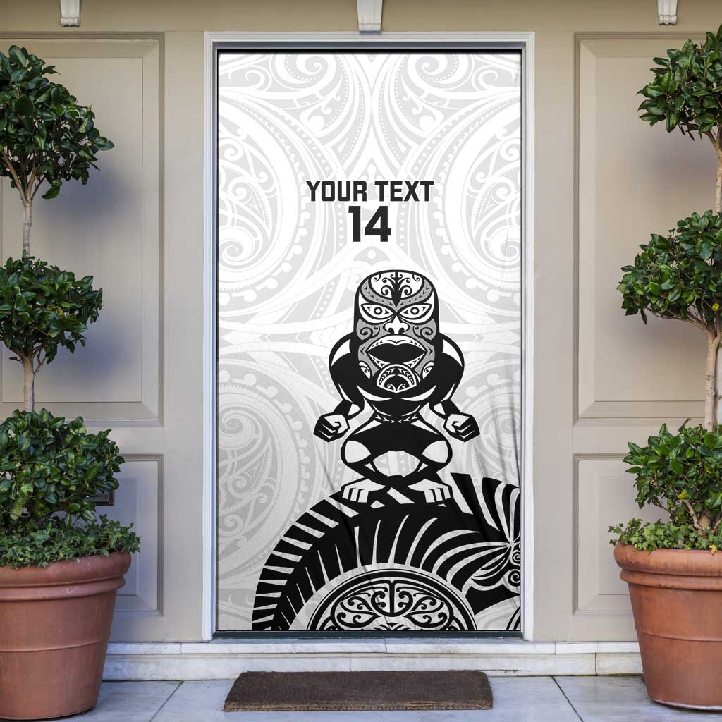 Custom Aotearoa Football Door Cover NZ Maori Tiki Go Champions - Polynesian Pride