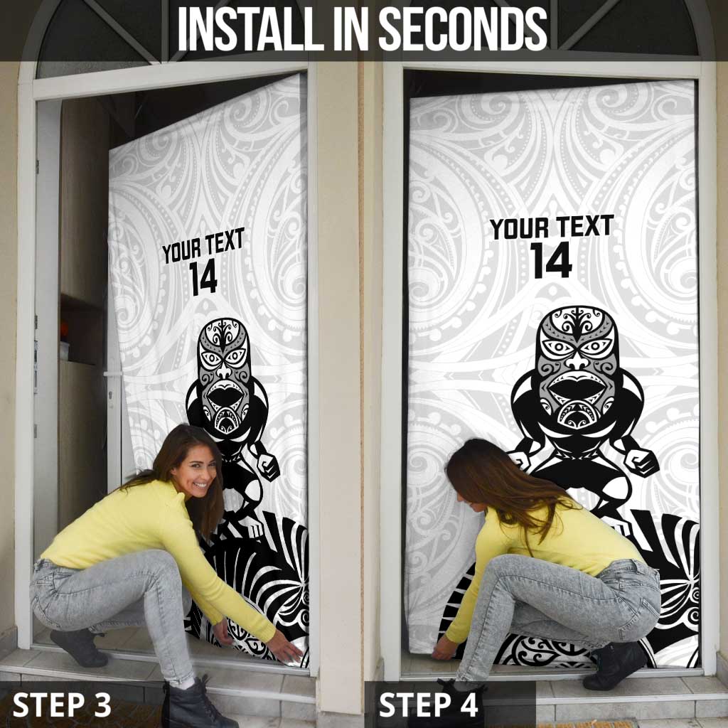 Custom Aotearoa Football Door Cover NZ Maori Tiki Go Champions - Polynesian Pride
