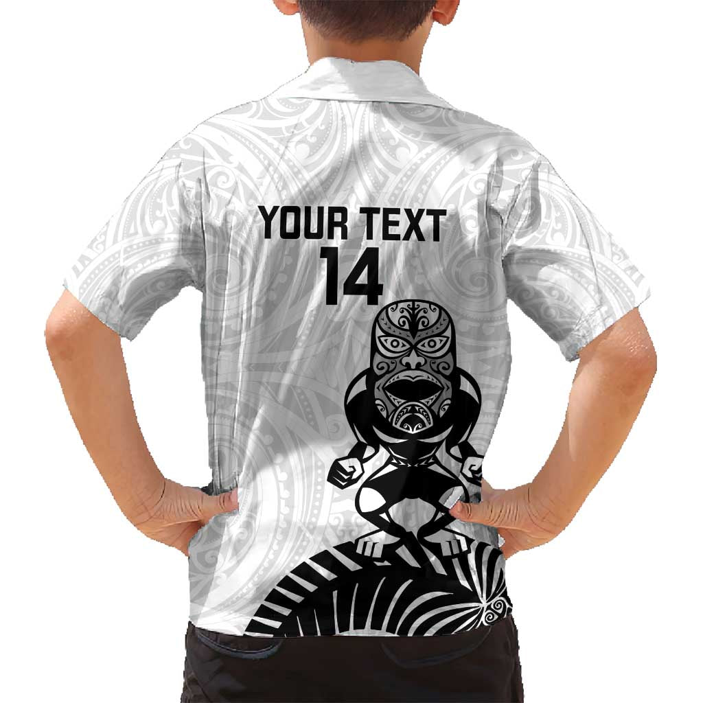 Custom Aotearoa Football Family Matching Off Shoulder Short Dress and Hawaiian Shirt NZ Maori Tiki Go Champions