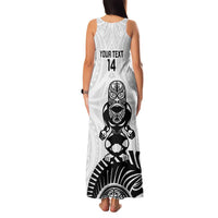 Custom Aotearoa Football Family Matching Tank Maxi Dress and Hawaiian Shirt NZ Maori Tiki Go Champions