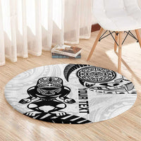 Custom Aotearoa Football Round Carpet NZ Maori Tiki Go Champions