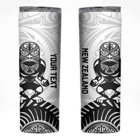 Custom Aotearoa Football Skinny Tumbler NZ Maori Tiki Go Champions