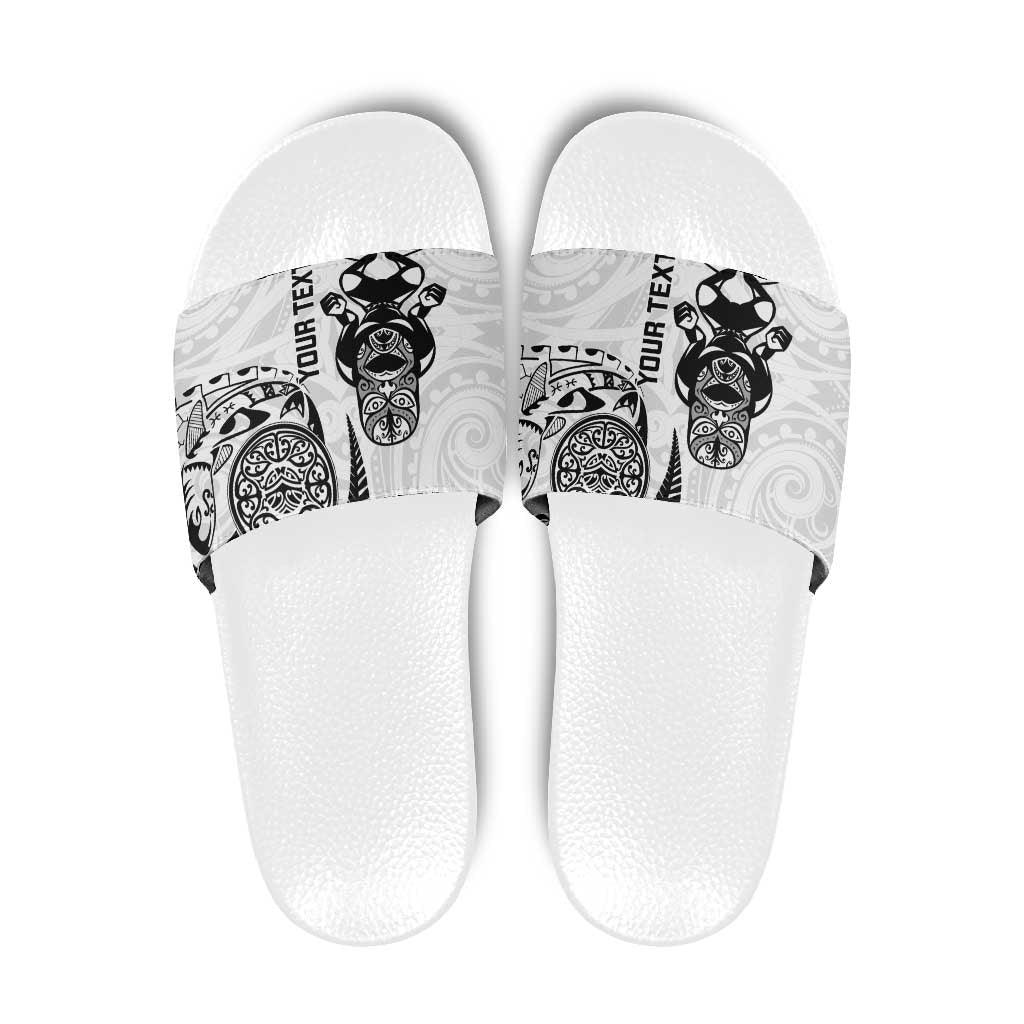 Custom Aotearoa Football Slide Sandals NZ Maori Tiki Go Champions - Polynesian Pride