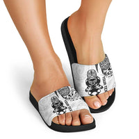 Custom Aotearoa Football Slide Sandals NZ Maori Tiki Go Champions - Polynesian Pride