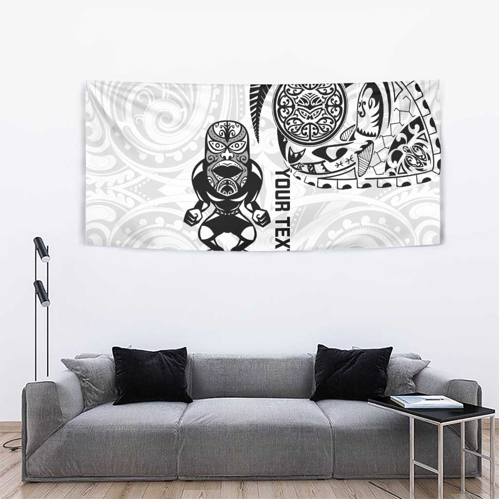 Custom Aotearoa Football Tapestry NZ Maori Tiki Go Champions