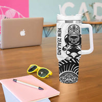 Custom Aotearoa Football Tumbler With Handle NZ Maori Tiki Go Champions