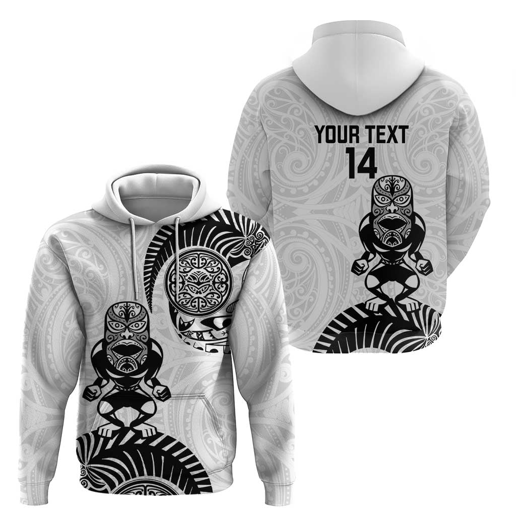 Custom Aotearoa Football Zip Hoodie NZ Maori Tiki Go Champions