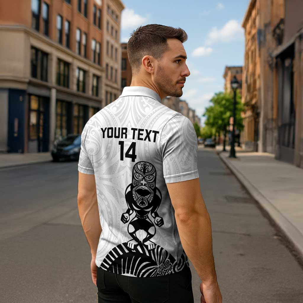 Custom Aotearoa Football Zipper Polo Shirt NZ Maori Tiki Go Champions - Polynesian Pride