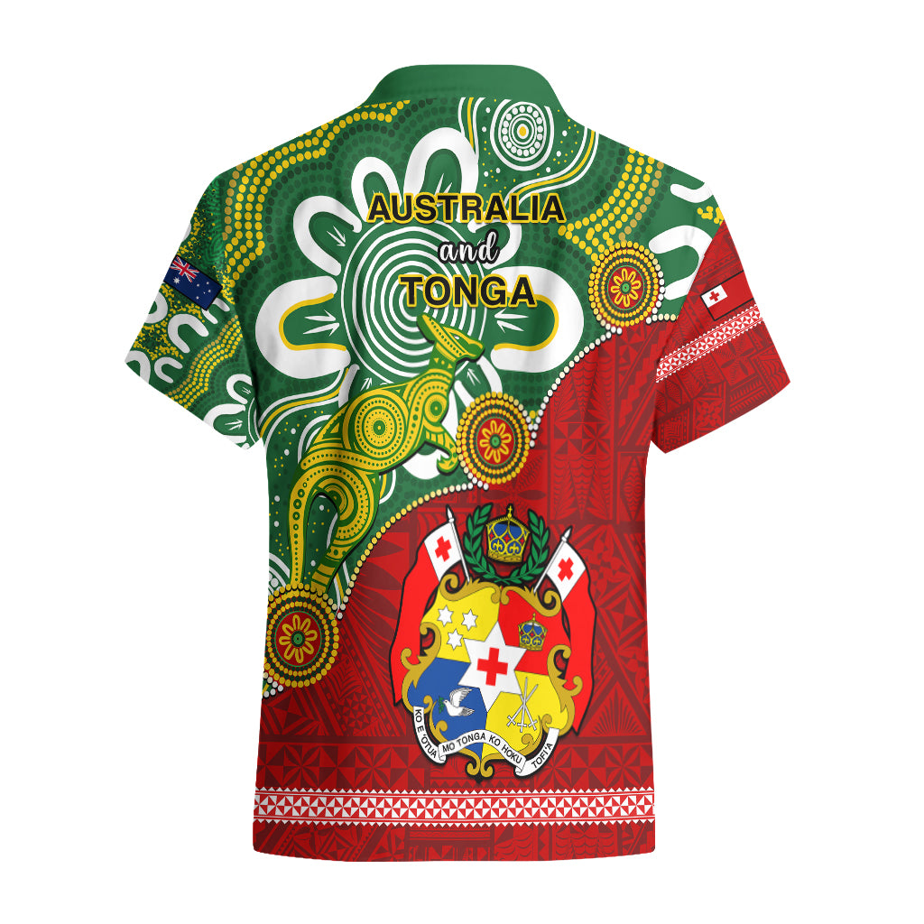 Australia And Tonga Hawaiian Shirt Aboriginal Mix Tongan Ngatu Unique Style LT14 - Polynesian Pride