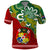 Custom Australia and Tonga Polo Shirt Aboriginal Mix Tongan Ngatu Unique Style LT14 Green - Polynesian Pride