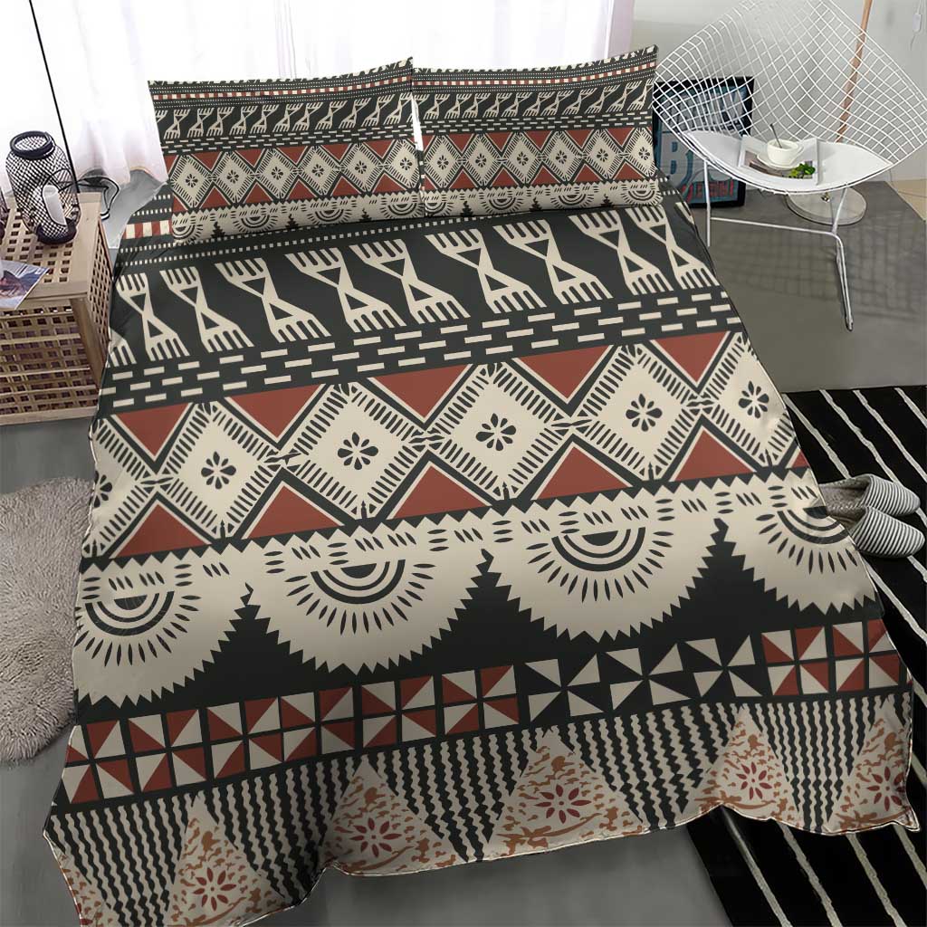 Vintage Bula Fiji Masi Bedding Set Fijian Tapa Cloth - Polynesian Pride