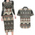 Vintage Bula Fiji Masi Couples Matching Long Sleeve Bodycon Dress and Hawaiian Shirt Fijian Tapa Cloth - Polynesian Pride